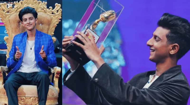 Sa Re Ga Ma Pa 2026 Winner Ayush Gupta with winner trophy